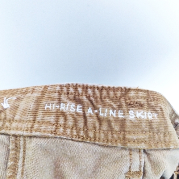 American Eagle High Rise A Line Corduroy Button Up Skirt Size 00 - Picture 3 of 6